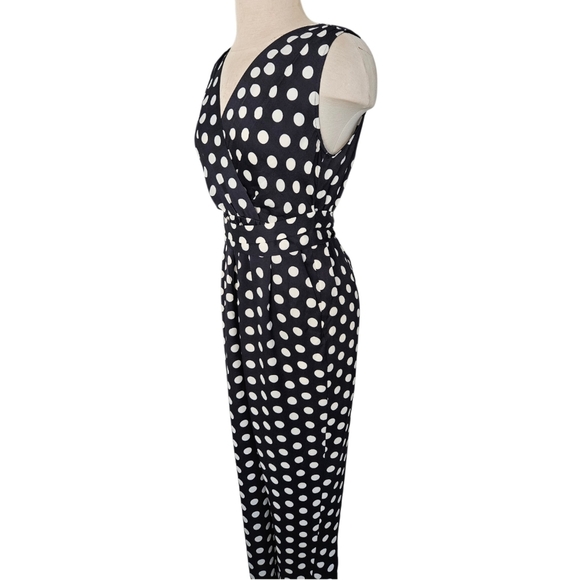 NWT Emanuel Ungaro Deborah Sleevless Jumpsuit Polka Dot - Picture 7 of 14